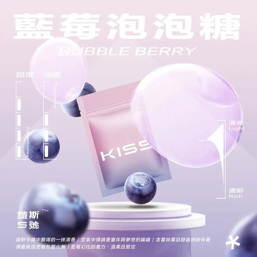 Kis5煙彈藍莓泡泡糖口味